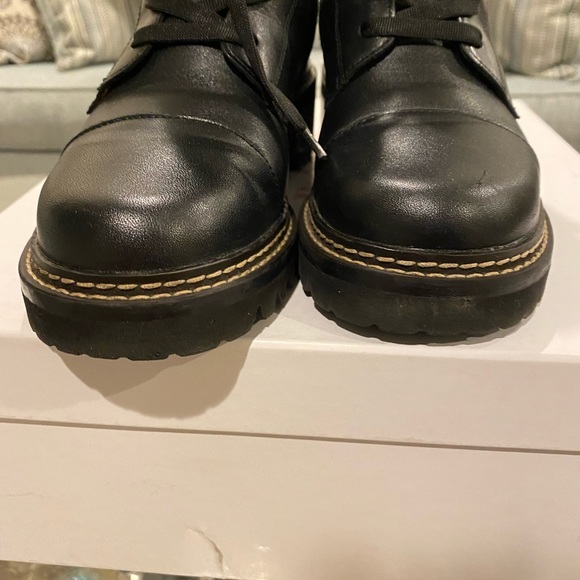 See By Chloe Mallory Leather Combat Boots Size 40 - Picture 4 of 8